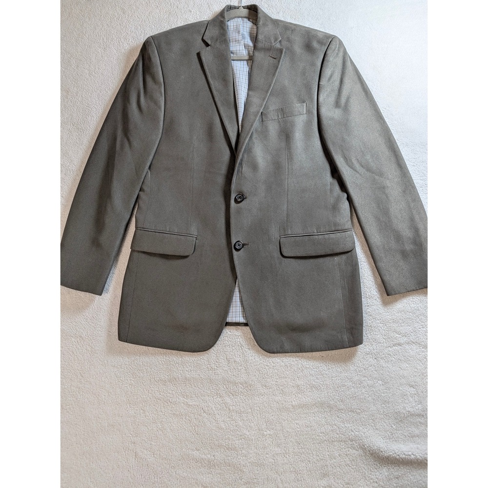 Lauren Ralph Lauren Mens Grey Two Button Blazer Sport Coat 38R Event Academia